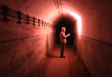 В тоннеле технического блока. Фото Артура Романенко.